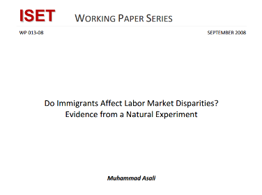 Do Immigrants Affect Labor Market Disparities Evidence from a Natural Experiment