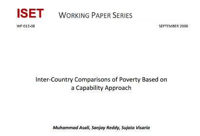 InterCountry Comparisons of Poverty Based on a Capability Approach