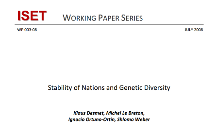 Stability of Nations and Genetic Diversity