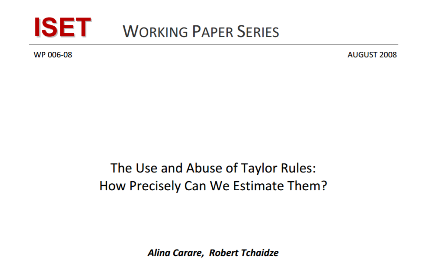 The Use and Abuse of Taylor Rules How Precisely Can We Estimate Them