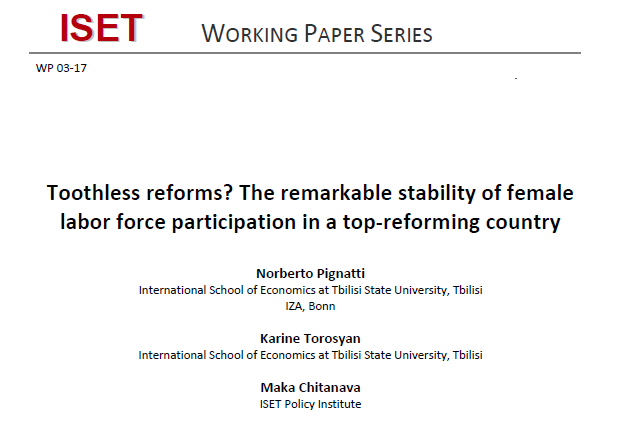 Toothless reforms ISET WP series