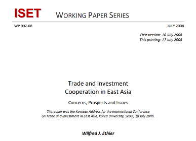 Trade and Investment Cooperation in East Asia